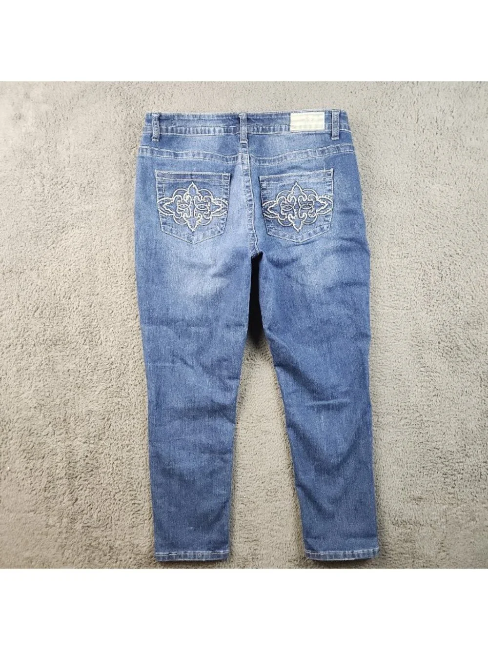 Vigoss VGS Jeans Women's 14 Skinny Ankle Jeans Embroidered Embellished Stretch - Picture 2 of 12